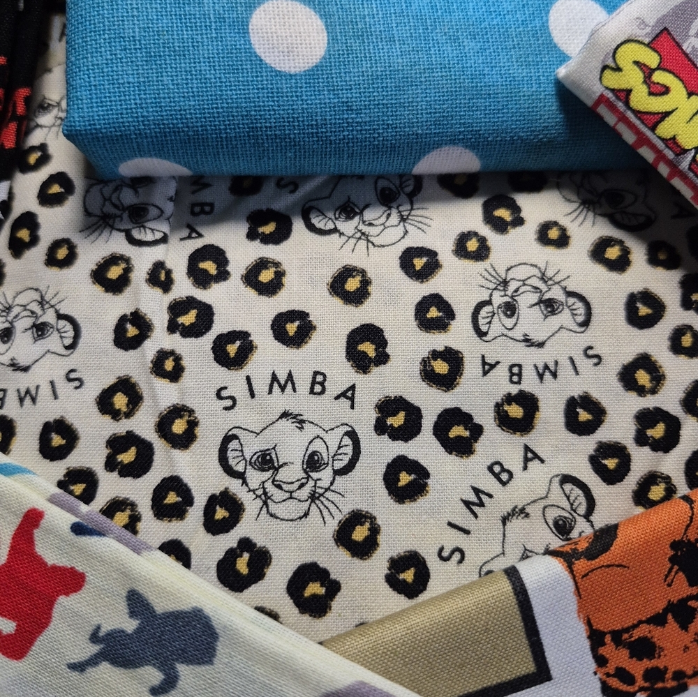 FABRIC!! Colorful Kids' Cartoon Print & Super Fun Cuts Of Fabric! - Picture 3 of 8